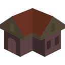 download Placeholder Isometric Building Icon Colored Dark clipart image with 0 hue color