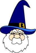 Wizard In Blue Hat