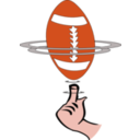 download American Football clipart image with 0 hue color