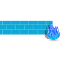 download Firewall 2d clipart image with 180 hue color