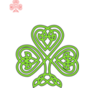 download Celtic Shamrock clipart image with 0 hue color