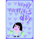 download Happy Valentines Day Card clipart image with 270 hue color