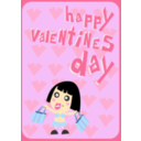 download Happy Valentines Day Card clipart image with 0 hue color