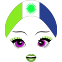 download Pretty Kurdistan Girl Smiley Emoticon clipart image with 90 hue color
