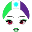 download Pretty Kurdistan Girl Smiley Emoticon clipart image with 135 hue color