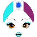 download Pretty Kurdistan Girl Smiley Emoticon clipart image with 180 hue color