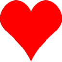download Plain Red Heart Shape clipart image with 0 hue color