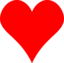 Plain Red Heart Shape