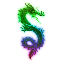 download Rainbow Dragon clipart image with 90 hue color