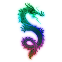 download Rainbow Dragon clipart image with 135 hue color