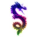 download Rainbow Dragon clipart image with 225 hue color