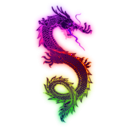 download Rainbow Dragon clipart image with 270 hue color