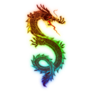download Rainbow Dragon clipart image with 0 hue color