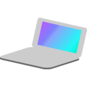 download Laptop Simple Icon clipart image with 225 hue color