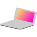 download Laptop Simple Icon clipart image with 0 hue color