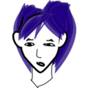 download Girl With Purple Hair clipart image with 315 hue color