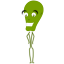 download Alien clipart image with 315 hue color