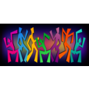 download Simple Wacky Dancing Figures clipart image with 0 hue color