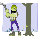download Lumberjack clipart image with 45 hue color