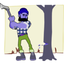 download Lumberjack clipart image with 225 hue color