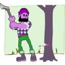 download Lumberjack clipart image with 270 hue color