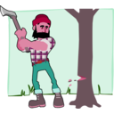 download Lumberjack clipart image with 315 hue color