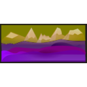 download Hills And Peaks clipart image with 180 hue color