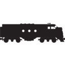 download F7a Diesel Locomotive clipart image with 0 hue color
