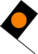 Black Orange Flag