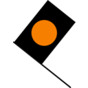 download Black Orange Flag clipart image with 0 hue color
