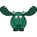 download Cartoon Moose clipart image with 135 hue color