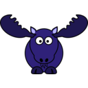 download Cartoon Moose clipart image with 225 hue color