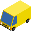 download Cm Isometric Yellow Van clipart image with 0 hue color