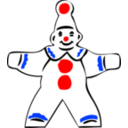 download Simple Clown Figure clipart image with 0 hue color