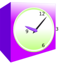 download Analog Alarm Clock clipart image with 270 hue color