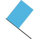 download Blue Flag clipart image with 0 hue color