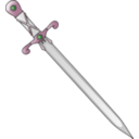 download Long Sword clipart image with 270 hue color
