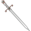 download Long Sword clipart image with 315 hue color