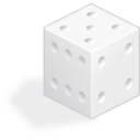 download White Dice clipart image with 180 hue color