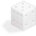 download White Dice clipart image with 270 hue color