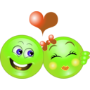 download Couple Smiley Emoticon clipart image with 45 hue color