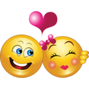 download Couple Smiley Emoticon clipart image with 0 hue color
