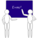 download People Near A Blackboard clipart image with 135 hue color