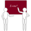 download People Near A Blackboard clipart image with 225 hue color