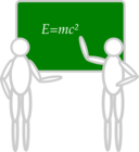 People Near A Blackboard