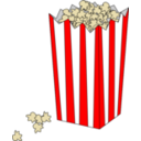 download Movie Popcorn Bag clipart image with 0 hue color