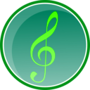 download Music Icon Green 2 clipart image with 45 hue color