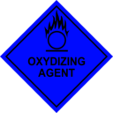 download Oxidizing Agent Sign clipart image with 180 hue color