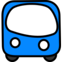 download Funny Bus clipart image with 180 hue color