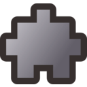 download Icon Puzzle2 Grey clipart image with 180 hue color